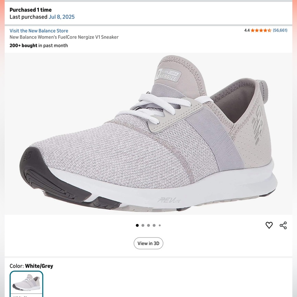 New Balance Women’s FUEL CORE NERGIZE V1 Sneaker Size 7.5